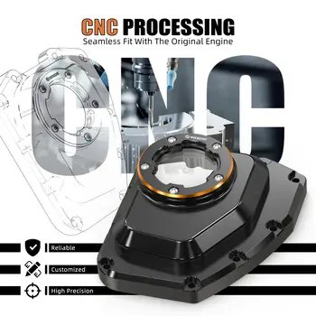 NICECNC 適用於哈雷戴維森 Dyna Super Glide Custom /FXD Street Bob Fat Bob Low Rider Wide Glide 2001-2017 透明凸輪軸蓋 6 最佳銷售 哈雷戴維森肥仔 - №1