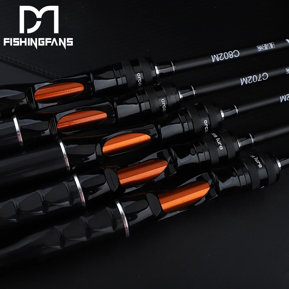 

FISHINGFANS ORCA 6' 7' 8' LURE ROD TAPERED HANDLE M MEDIUM POWER SEA BASS SPINNING 5-20G 6-12LB FISHING ROD