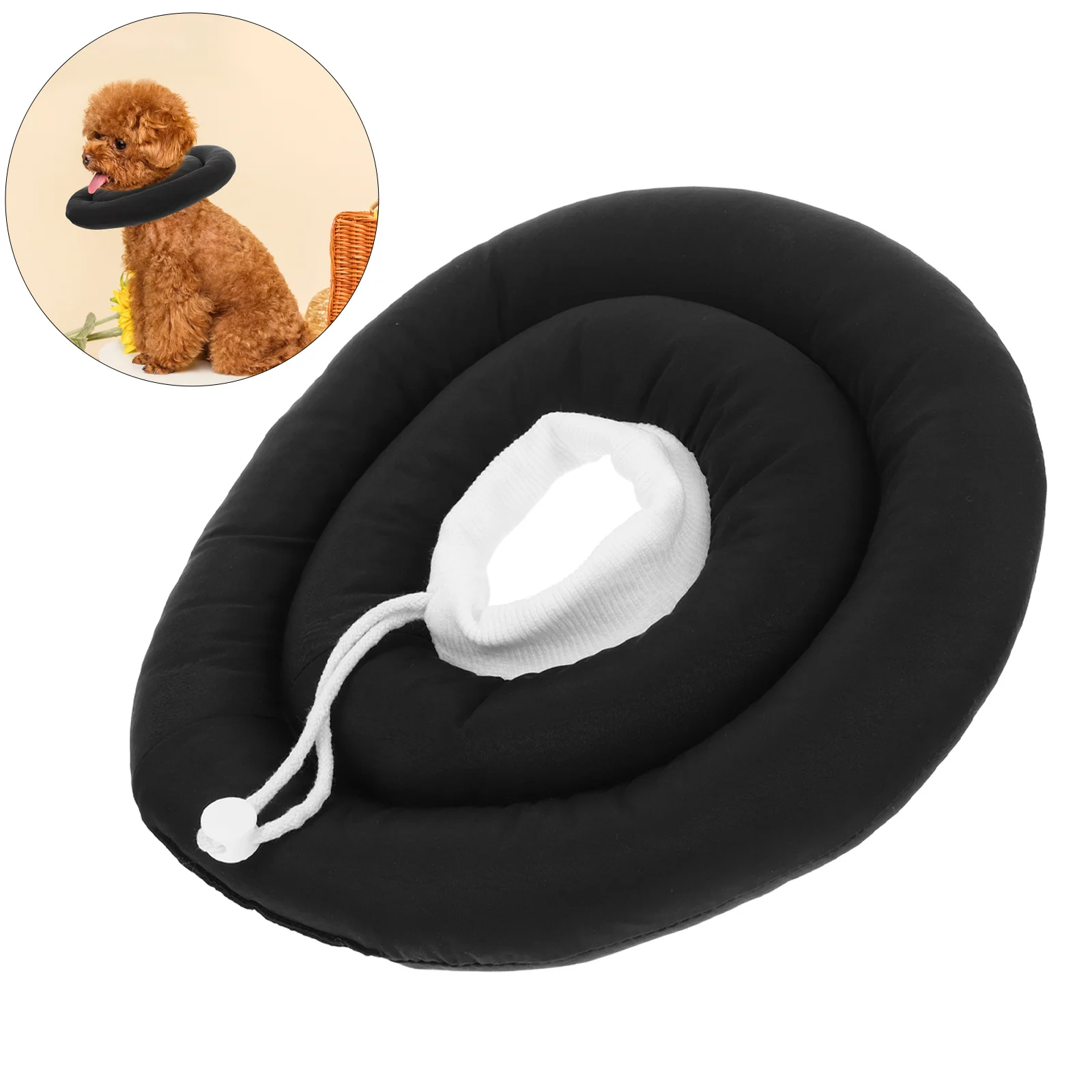 

Adjustable Soft Pet Recovery Collar Comfortable Protective Elizabethan Neck Donut Stop Licking Dog Collar for Cats Dogs