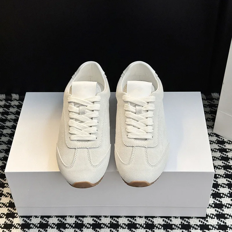 Klassische Damen Ballerinas Aus Leder Und Samt Für Den Alltag_voghion.com