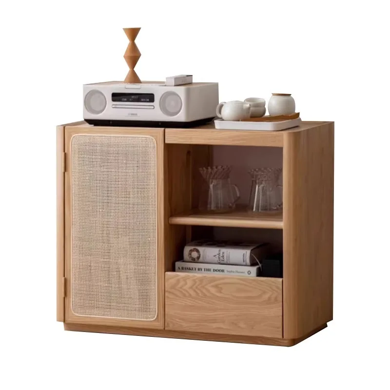 

Nordic, all solid wood, tea cabinet, mobile, new Chinese style, tea making, living room, sofa