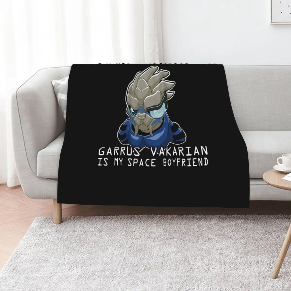 

Garrus Is My Space Boyfriend Throw Blanket Single Blankets Sofas Of Decoration Winter beds Personalized Gift Blankets