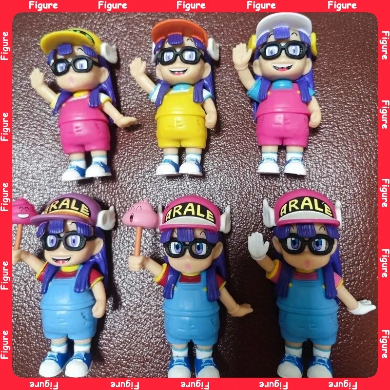

9CM Dr. Slump Arale Series - Set of 6 Unique Action Figures Norimaki Arare Toilet Lift Ornament Collectible Toy Models for Kids