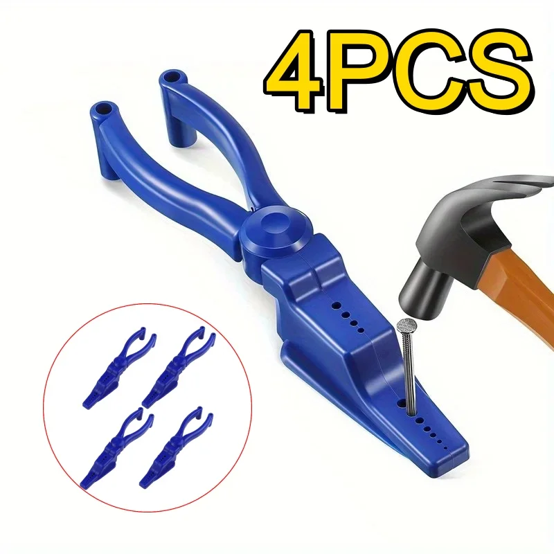 4/1PCS Hammer Nail Clip, Finger Safe for Sliding Joint Pliers, Hammer Nail, Trim Nail Pliers to Ensure Finger Safety