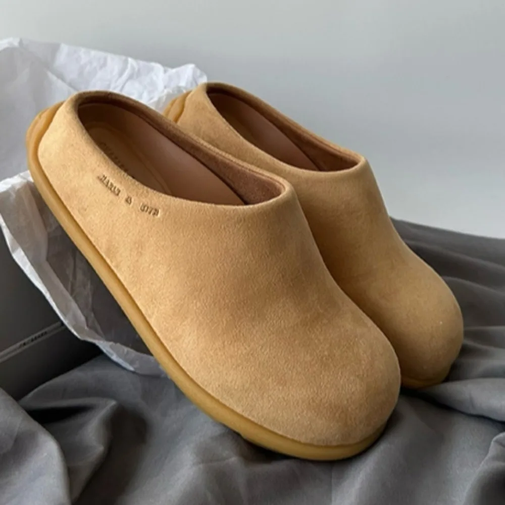 

Женские зимние теплые тапочки на толстой подошве, женская летняя уличная одежда, новый дизайн 2025 года, трендовые тапочки Dames Muiltjes