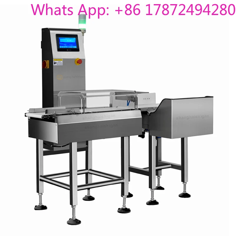 Online Stainless Steel High-Speed Conveyor Checkweigher Machine On-Line LCD Display Weighing Scales Customizable