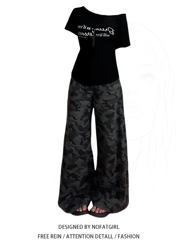 

Женская летняя футболка больших размеров, облегающая, с принтом «Hot Girl», модная, повседневная, с принтом на плече