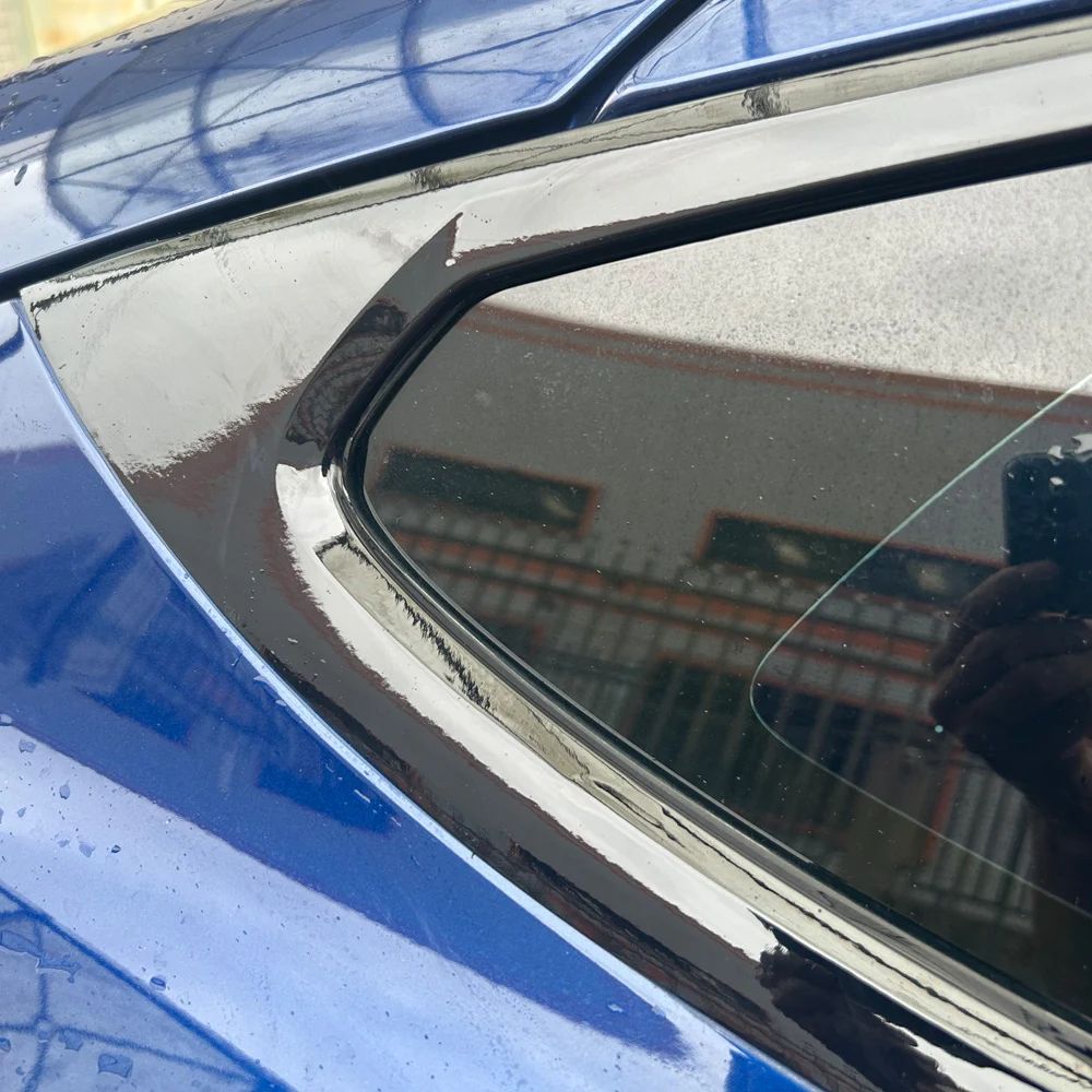 Für Tesla Model S 2014-2020 Limousine Fenster Chrom Löschen Blackout ABC Säulen Glänzend Schwarz Aufkleber – Detail 4