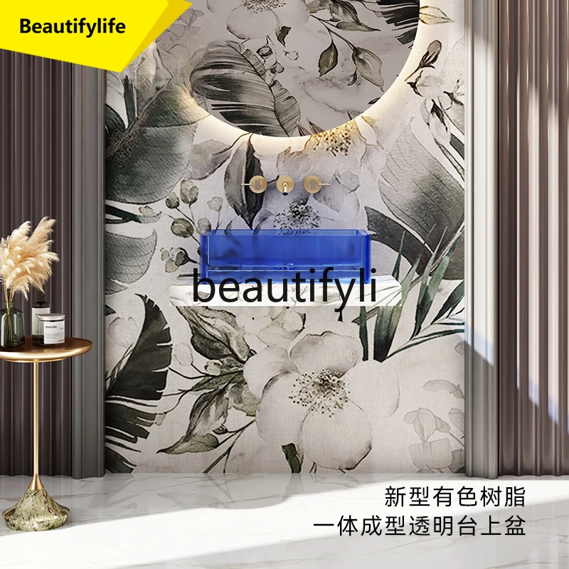 

cn0420 New independent homestay household high-luxury transparent countertop basin