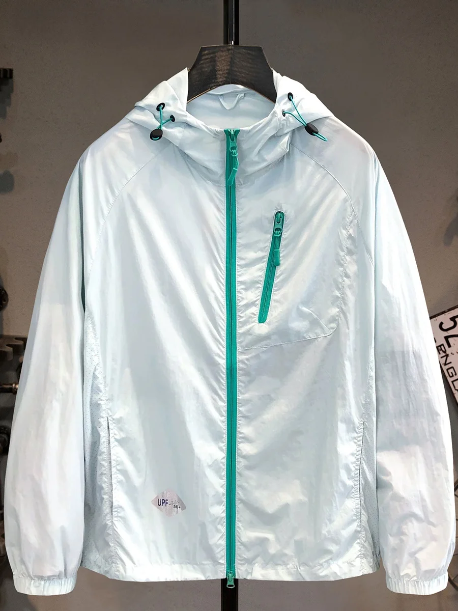 

Ультратонкая мужская летняя уличная одежда из ледяного шелка: быстросохнущая, свободного кроя, с капюшоном, защита от УФ-излучения, дышащая, модная, для защиты от солнца