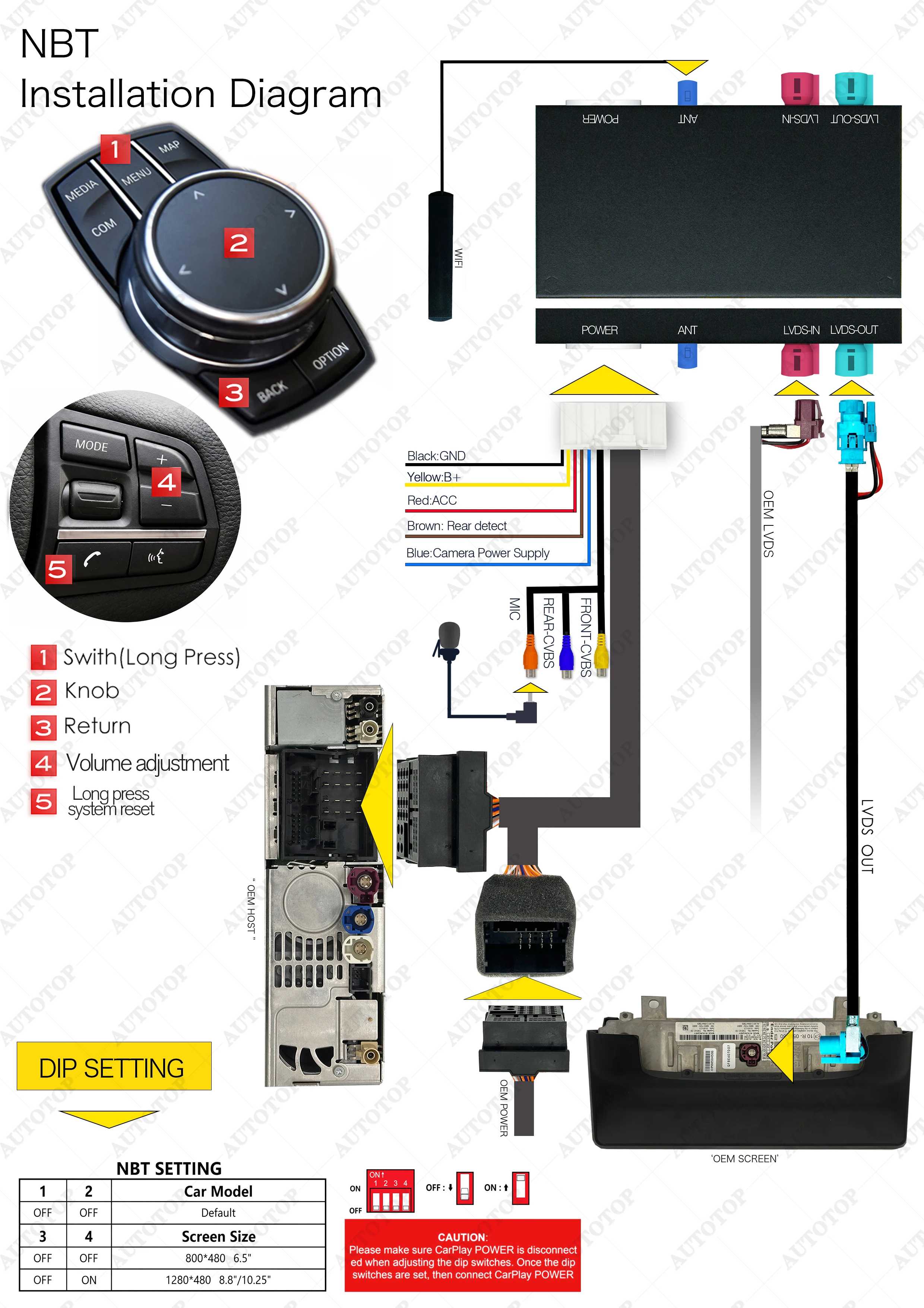 AUTOTOP CarPlay Android Auto Decoder Box für BMW Mini R55 R56 R57 R58 R59 R60 R61 F54 F55 Clubman Countryman Hardtop John CCC CIC NBT EVO BIS System – Detail 4