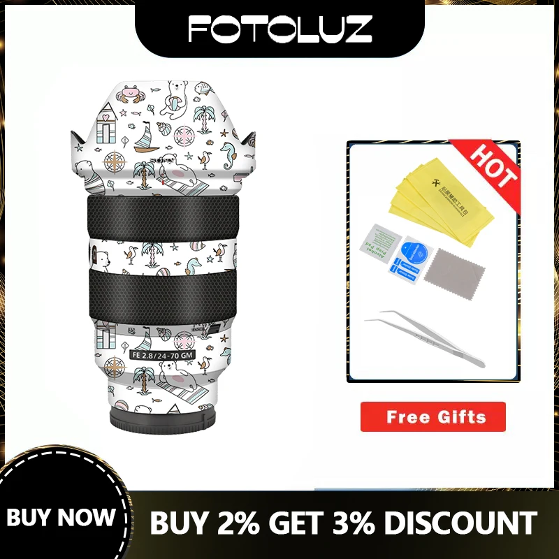 SEL2470GM Lens Skin Camera Wrap Skin Sony FE24-70mm f/2.8 GM Camera Anti-scrach Sticker full cover 3M protector film Case