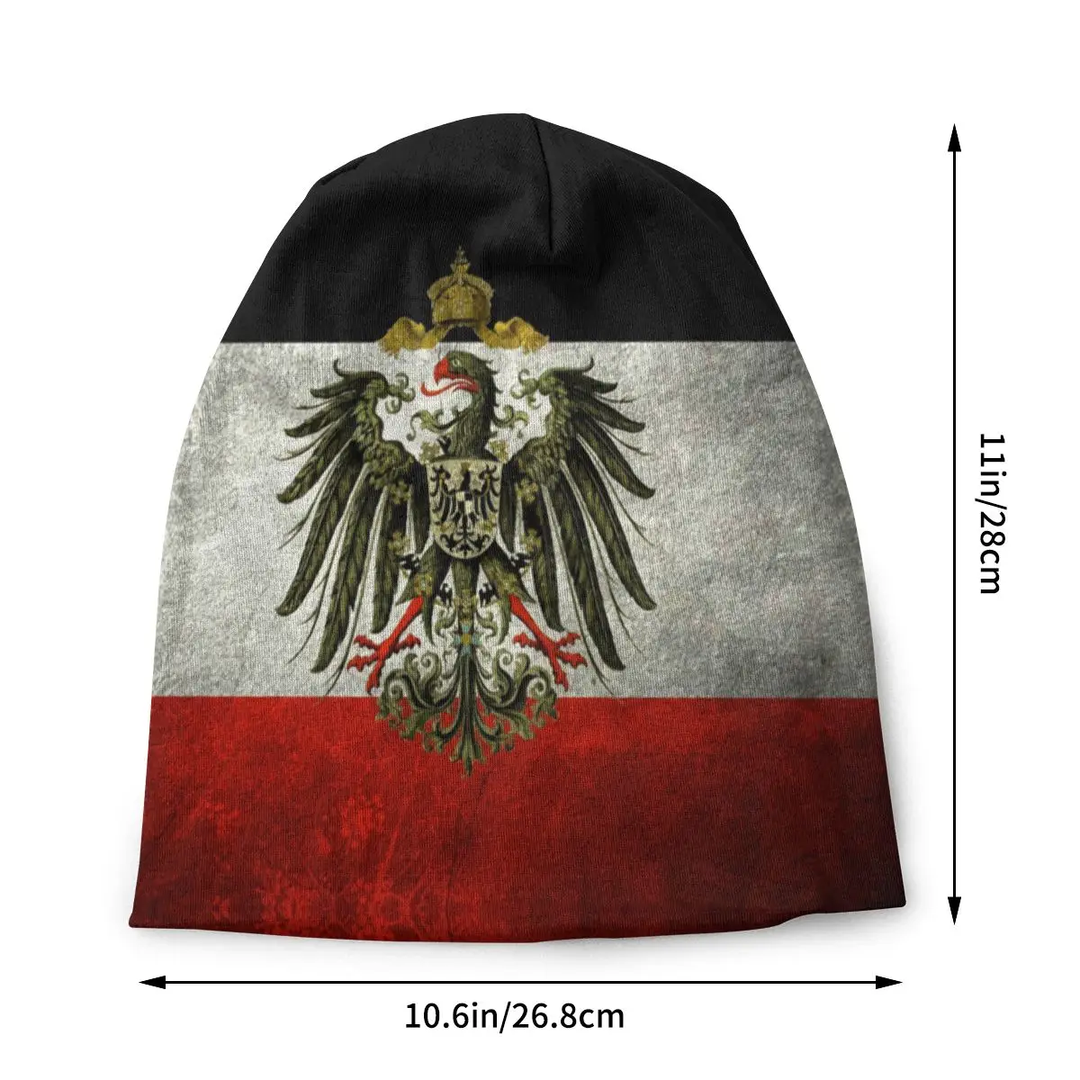 Custom German Empire Flag Germany Bonnet Beanie Knit Hat Men Women Hip Hop Unisex Adult Warm Winter Skullies Beanies Caps