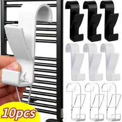 10/1PCS Bathroom Hanger Clips Heated Towel Radiator Rail Hook Holder Multifunction Drying Rack Hook Towel Clothes Storage Hanger