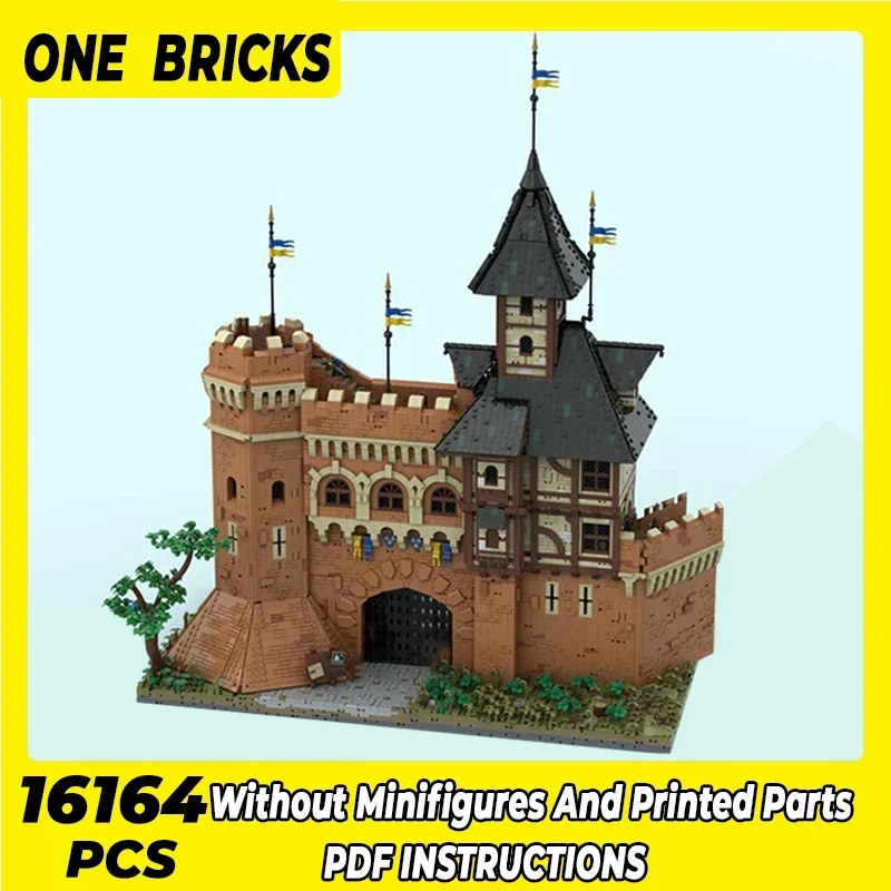 Castle Model Moc Building Bricks City Gates And Alchemist Tower Technology Modular Blocks Gifts Christmas Toys DIY Sets Assembly