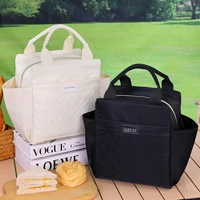 Bolsa de almuerzo aislante de gran capacidad para estudiantes, bolsa aislante de papel de aluminio de mano para oficina, bolsa de hielo refrigerada para mantenimiento fresco