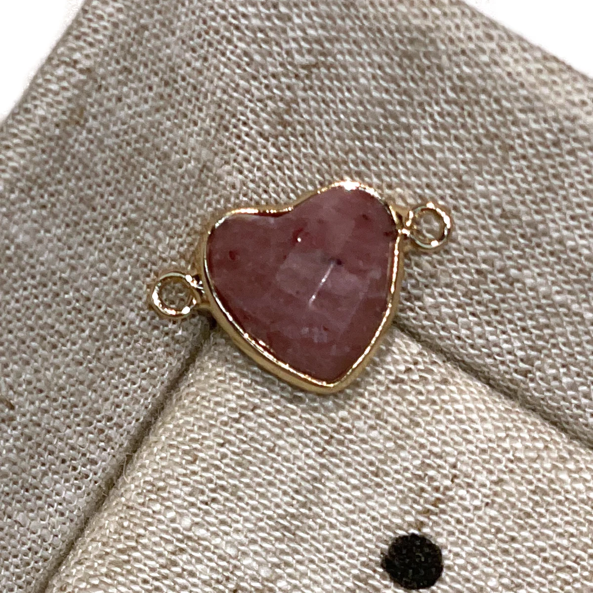 Naturstein Amethyst/Amazonit Goldrand-Verbinder 13x20mm für Schmuckherstellung DIY Halskette Armband Ohrringe Zubehör – Detail 2
