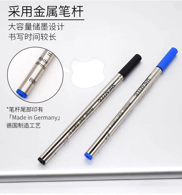 Sharp shearfer kugelschreiber kugelschreiber metall ersatz core unterschrift stift kugel kopf blau schwarz große kapazität – Detail 4