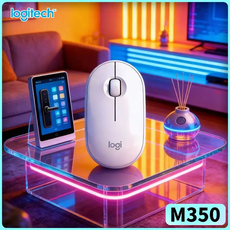 Logitech M350 Travel Optical Mouse - Slim Body, Silent Operation, 10m Range, USB Receiver, Laptop Bag Portable Essential
