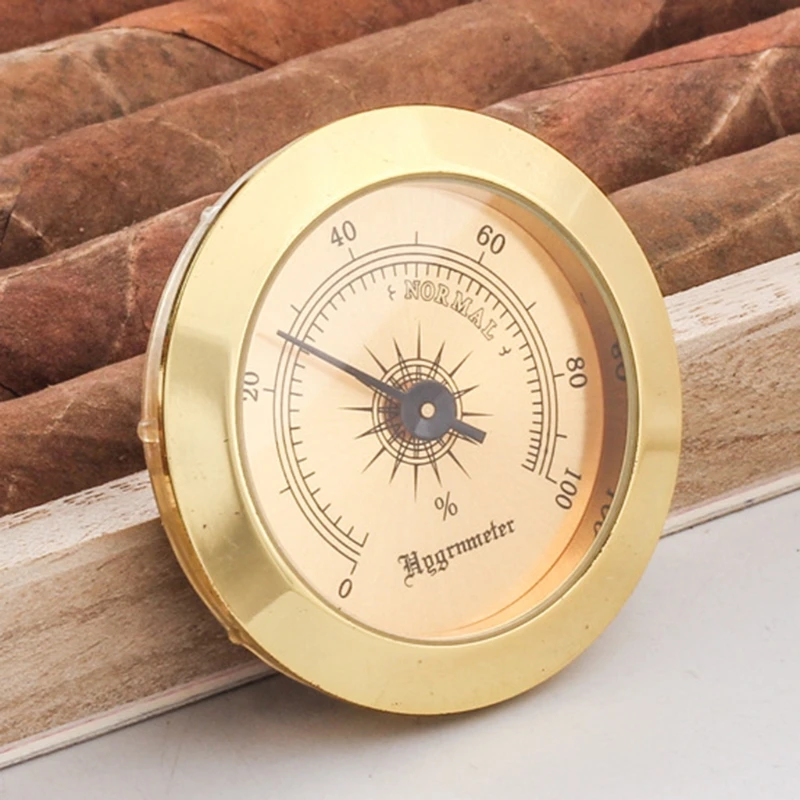 Y1UU 50mm Mini Hygrometer Mechanical Hygrometer Cigar Box Cellar Hygrometer