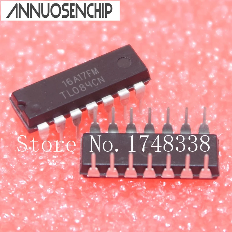 100PCS TL084CN TL084 DIP-14 Quad JFET-Input Op Amp New