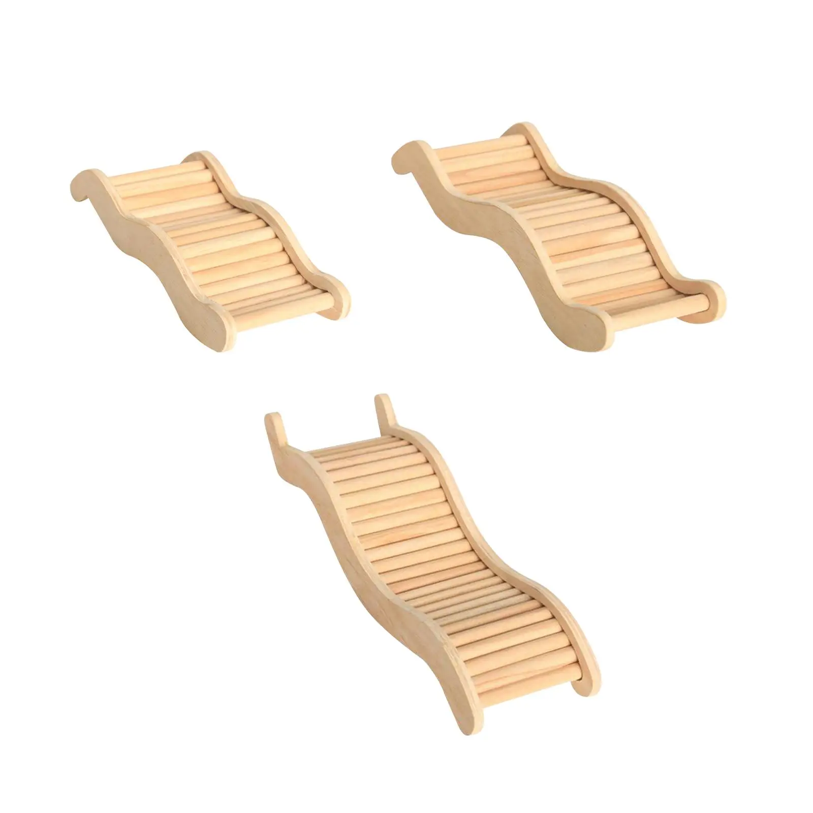 Hamster Climbing Ladder Wooden Bridge Bendable Funny Chewing Playing Portable Pet Toys Bendy Bridge Gerbil Rats Mice Reptiles