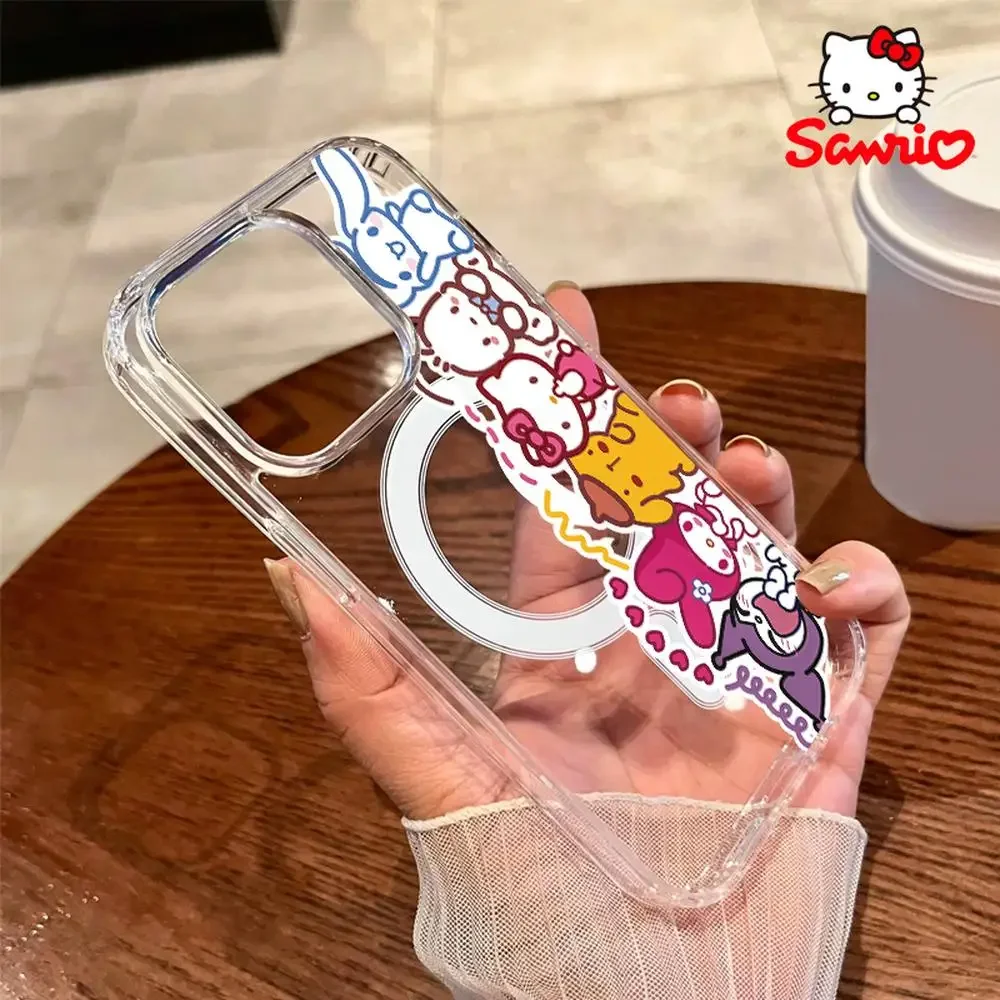 Sanrio Kt fundas para Iphone 16/15/14/13/12/11/x/xs/xs Max/pro Max mujer Iphone 13 funda Sanrio Hellokitty Anime accesorio regalo