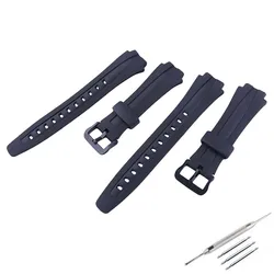 Watch Accessories 17mm Men's Resin TPU watch band Compatible for Casio AQ-160W AQ-163W watch strap women Special sport wristband