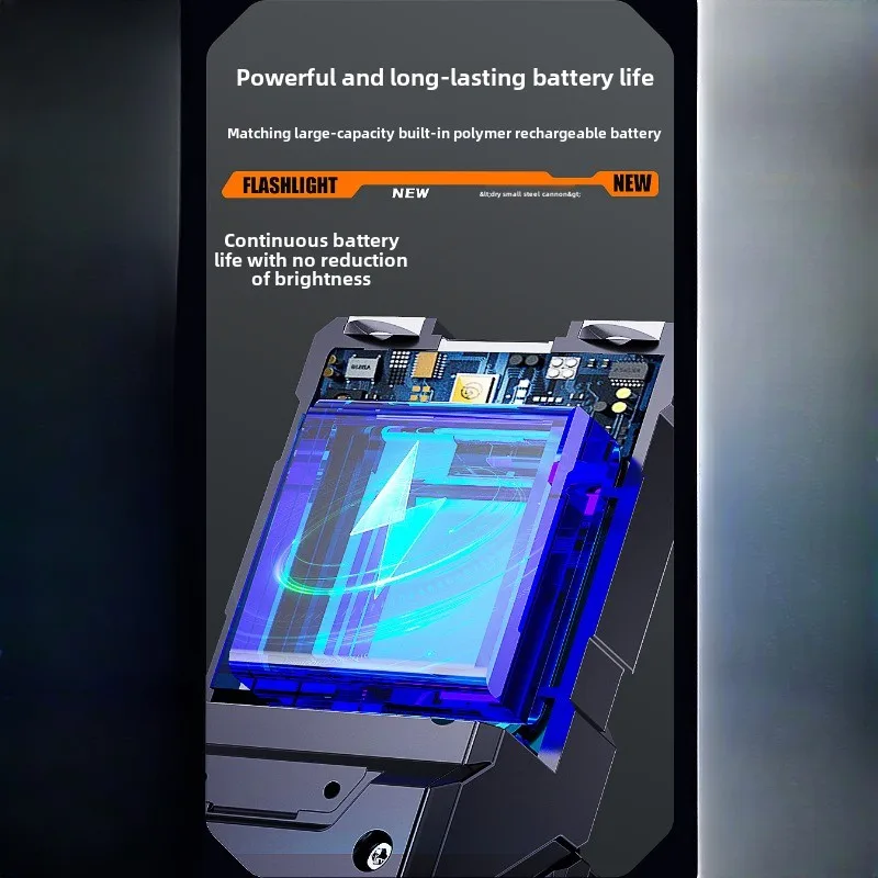 LED Flashlight, Strong Light, Side Light, COB, Long-lasting, Ultra Bright, Portable Warning Light, Outdoor Lighting, Work Light