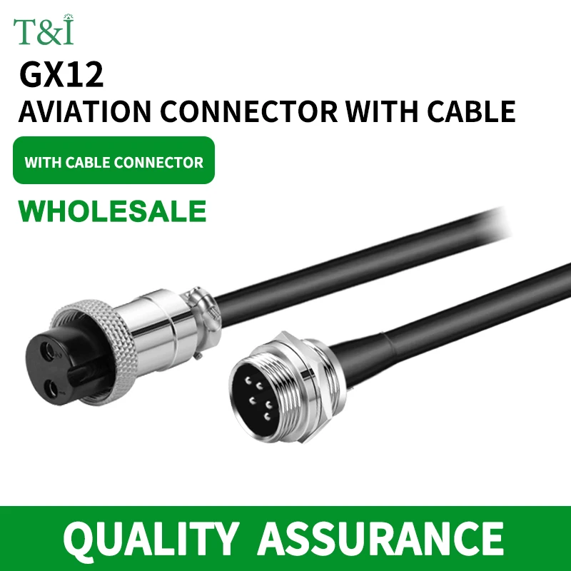 

GX12 2/3/4/5/6/7/8/9/10Pin Male Female Air Aviation Connector Power Cable Wire Line Socket with 1m Cable