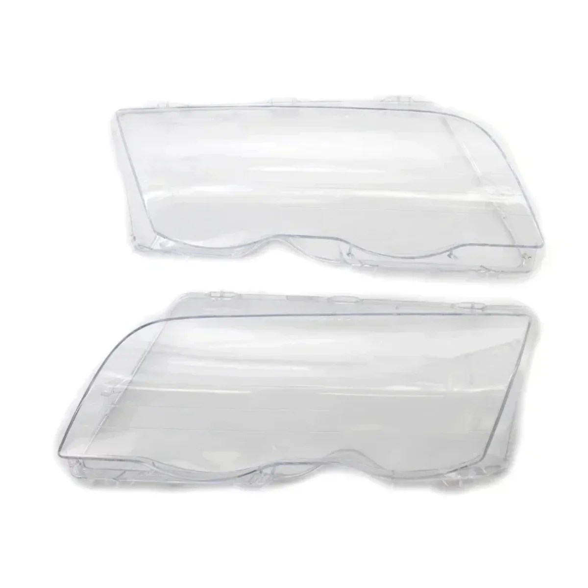 Pair Car Headlight Cover For BMW E46 4 Door 3-Series 1998 1999 2000 2001 Lampshade Bright Shell Head Lamp Lens Covers image 3