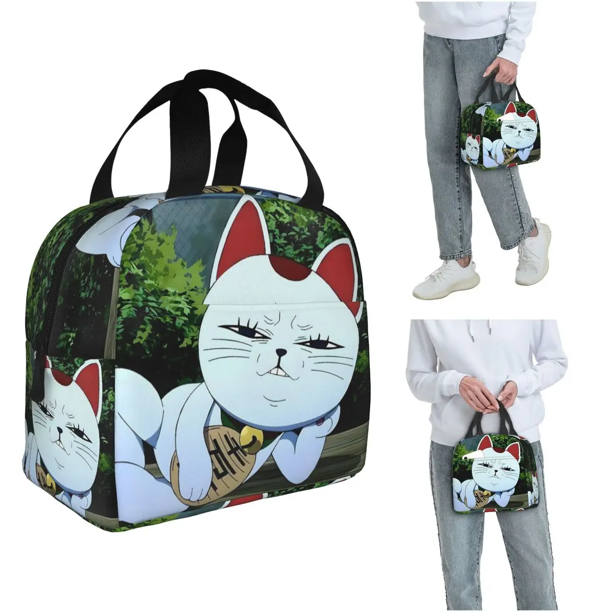 

Dandadan Turbo Granny Cat Изолированная сумка для обеда для детей Школьный холодильник Термальная коробка для еды Сумка Герметичные коробки для завтрака Контейнер