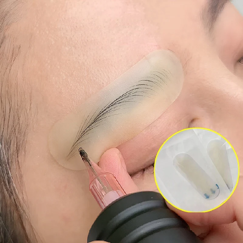 

1/5/10pcs Tattoo Real Operation Transfer Sticker Skin Eyebrow Line Practice Permanent Silicone Tattoo Training Supply