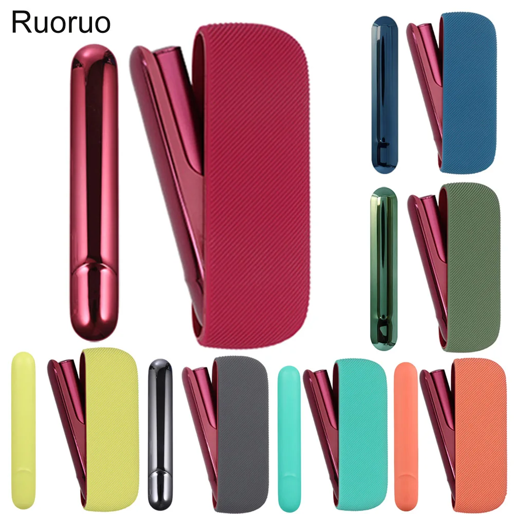 

RUORUO Side Cover + Silicone Case for IQOS ILLUMA Holder Full Shell for ICOS ILLUMA I 7TH Protection Accessories With 8 Colors