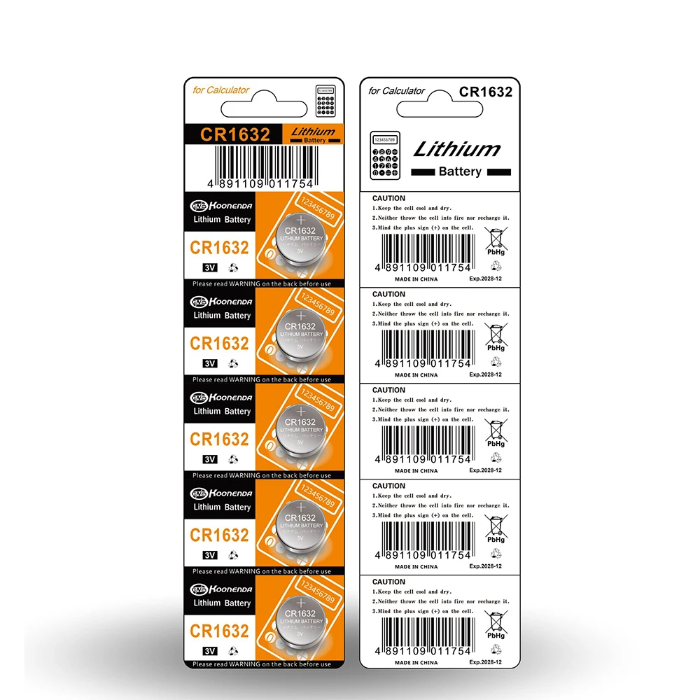 Nieuwe 3V 120mAh CR1632 Knoopcellen Batterijen CR 1632 DL1632 BR1632 LM1632 ECR1632 Lithium Knop Batterij Voor Horloge auto Afstandsbediening Sleutel