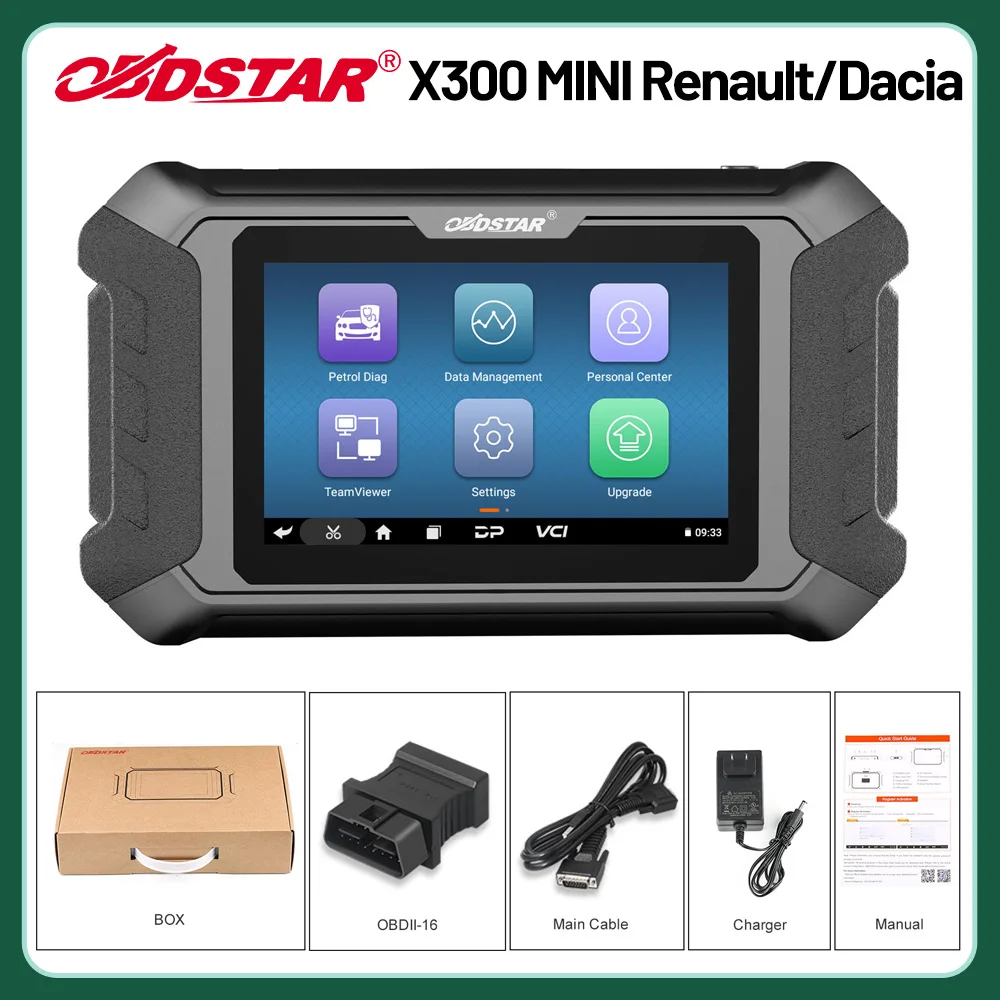 OBDSTAR X300 MINI for Renault for Dacia Key Programmer and Cluster Calibration Free Upgrade for One Year