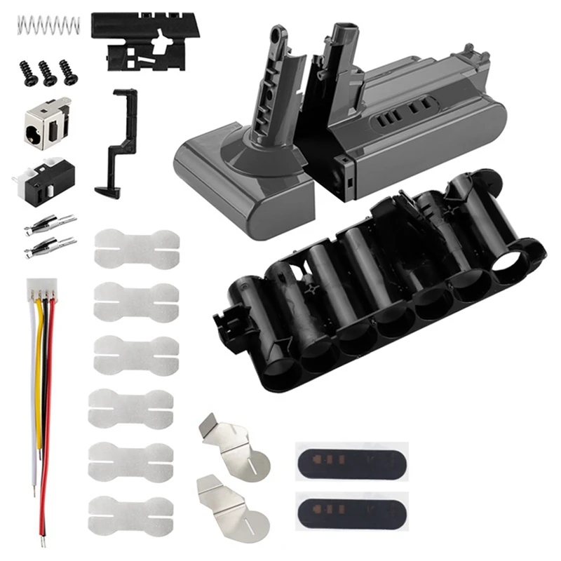 Caja de plástico para batería V10, placa de protección de carga PCB para aspiradora Dyson V10 25,2 V Absolute SV12