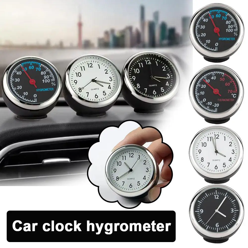 مضيئة تنفيس الساعات والساعات للمركبات متر الديكور سيارة صغيرة عرض ساعة مضيئة ساعة السيارة مع لاصق A4E4 #6