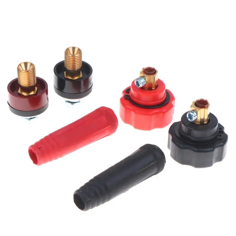 【L】Thai Style Welding Machine Quick Connector Copper Welding Cable Plug Socket Insulated Welding Terminal For Welder Equipment