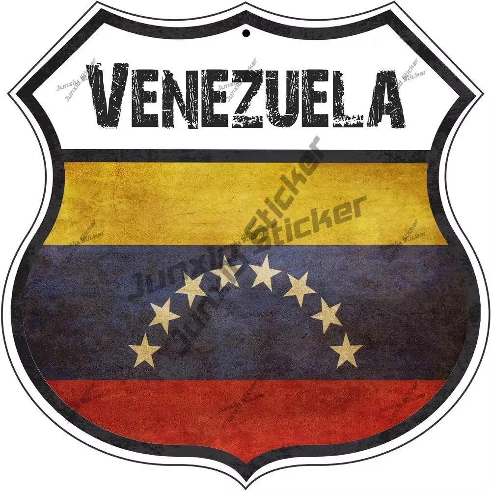 

Venezuela Shield Shape Occlusion Scratch Stickers Decor Car Camper Accessories Funny Decoration For Bumper Suv Boat Decal Pvc