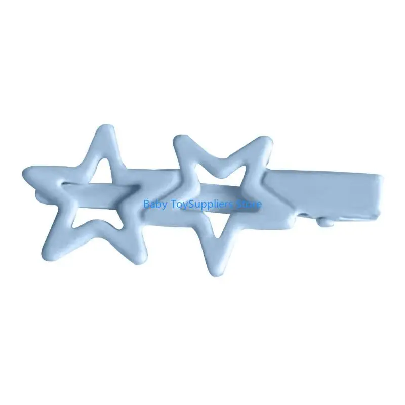 

R1WF 10pcs Girls Hair Clips Candy Color Hair Barrettes Star Hairpin Teens Headdress