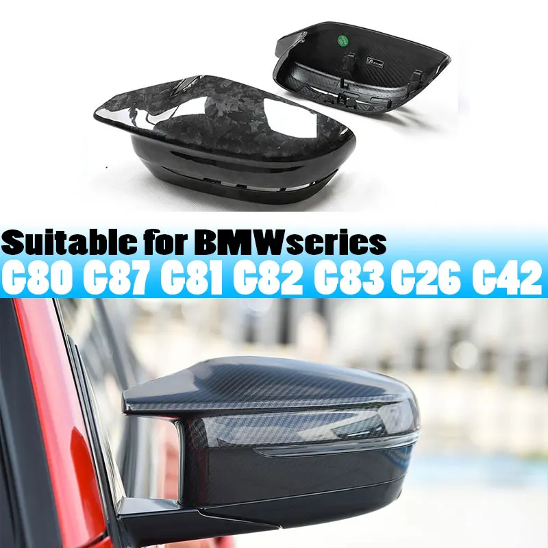 Dry Carbon Fiber Rearview Exterior Side Mirror Caps LHD For BMW M240i M440i i4 M50 M2 G87 M3 G80 M4 G82 G83 RHD