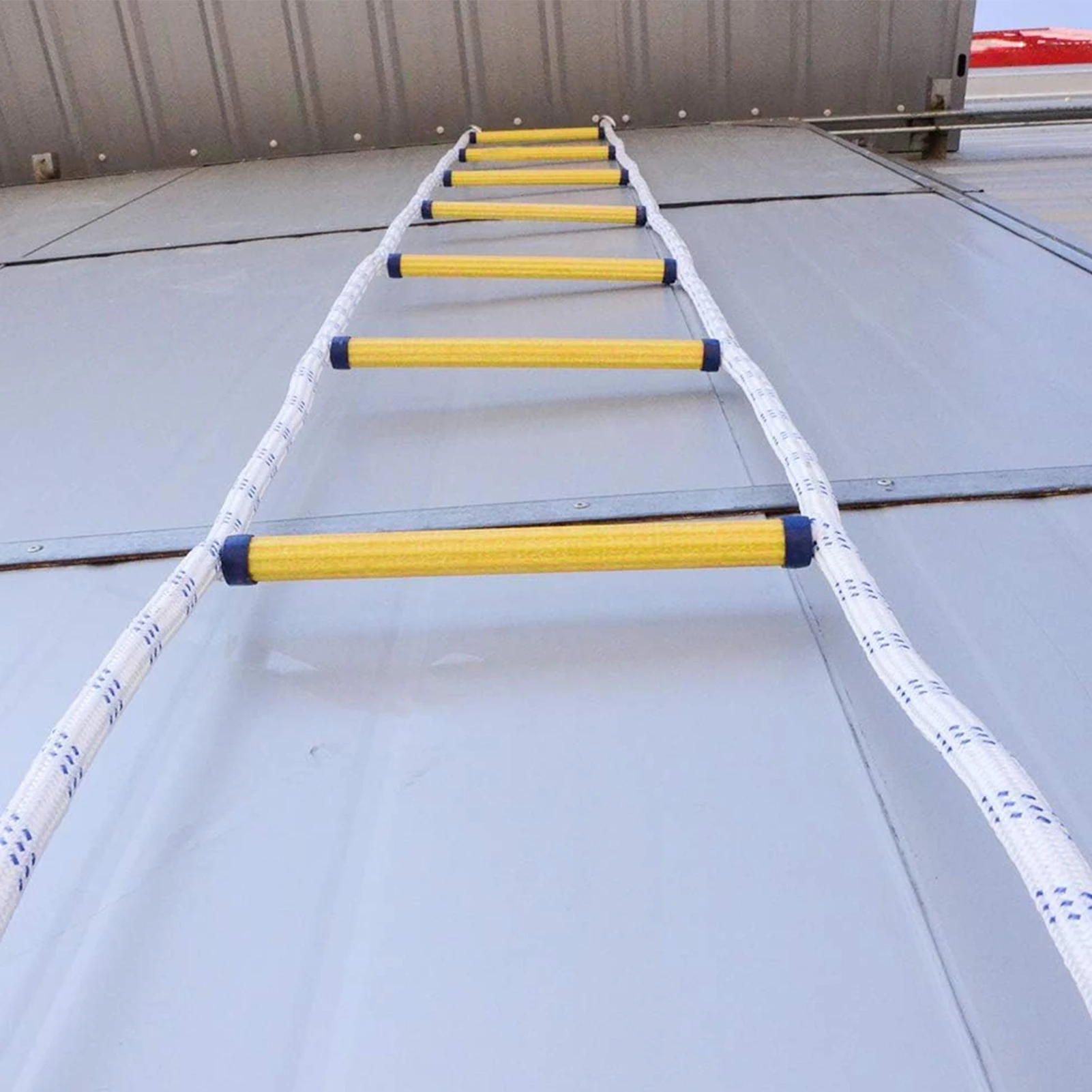 Scala di corda, scala di fuga antincendio di emergenza da 65 piedi Scala di corda di sicurezza resistente ai fiamme con ganci