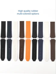 Soft Comfortable Rubber Watchbands for Hublot Yubo Big Bang Convex Interface 26x19mm 24x17mm high-quality Silicone Watch Strap