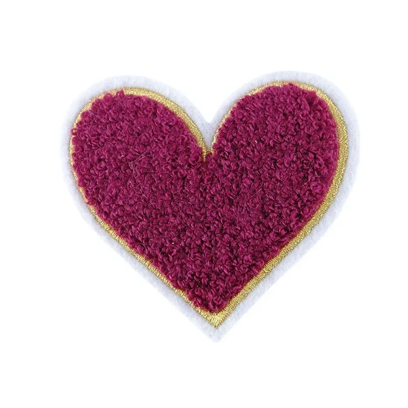 12 Style DIY Accessories 1 Pc Love Red Pink Heart Iron On Patch Clothes Stickers Sewing On Embroidered Stripes Appliques Patches