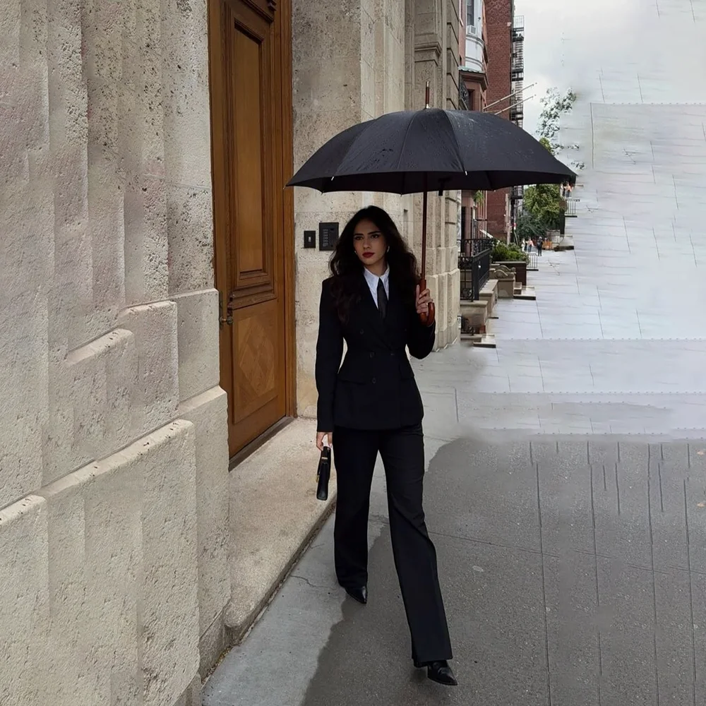 

Luxury Female Suit 2 Pieces Jacket Pants Office Stylish Lady Blazer Set High-end Conjunto De Dos Piezas Para Mujer Elegante