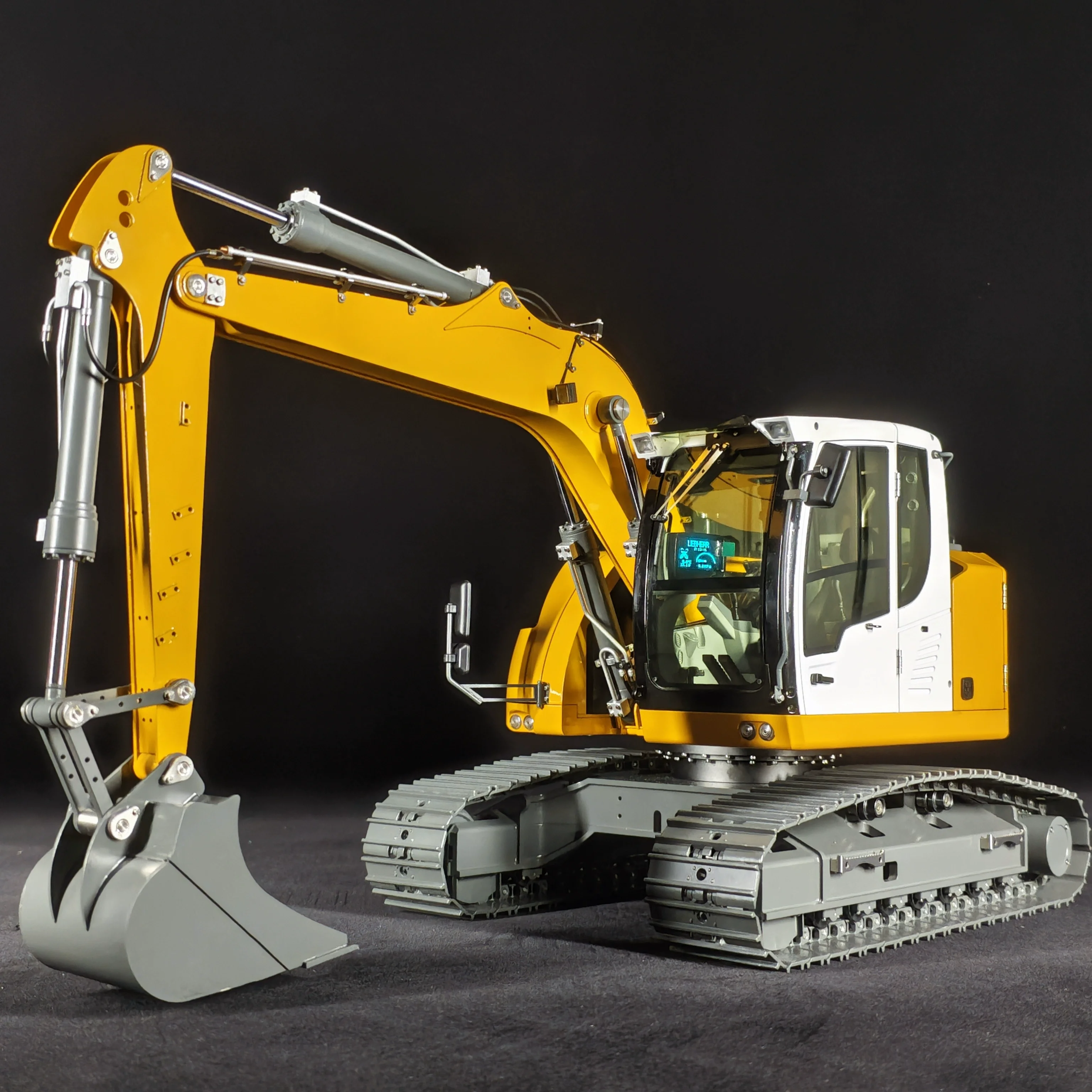 RC 1/14 Metall-Baggerschaufel-Zubehör für JDM-208 Hydraulikbagger Baufahrzeuge Ferngesteuerter Bagger DIY-Modell – Detail 4