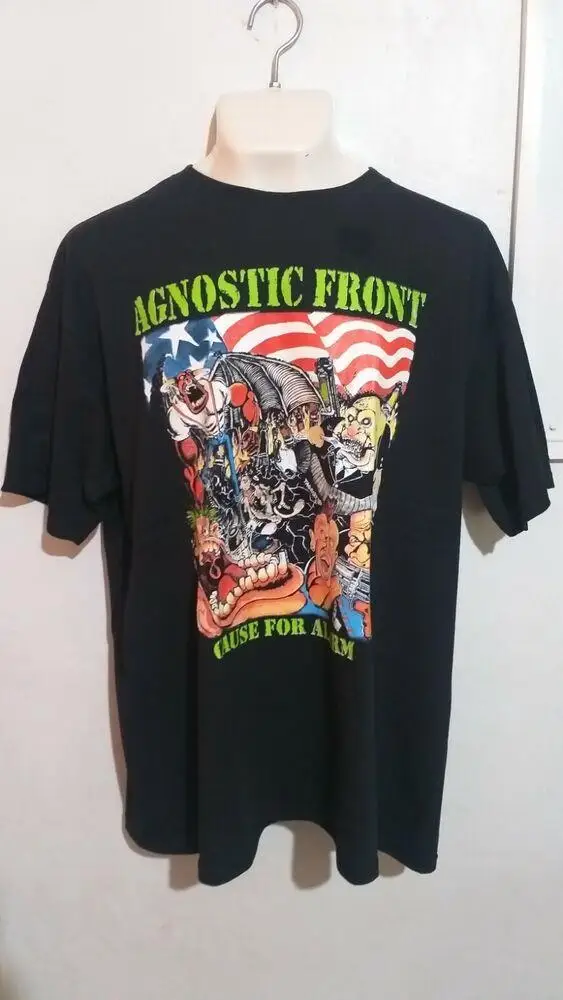 Agnostic Front cause alarm T shirt hardcore cro-mags charged GBH dead kennedys