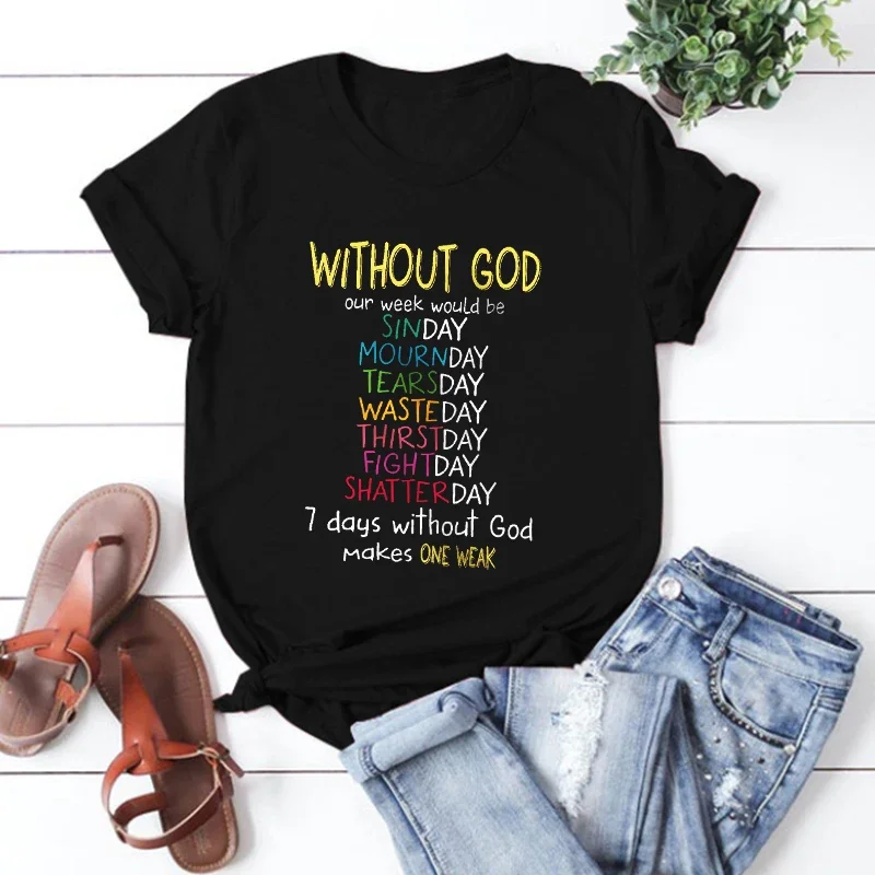 

Christian T-shirts Religious Shirt Jesus Clothing Women Faith Shirt Christian Gift Women Sexy Tops God T-shirt Summer Tees M