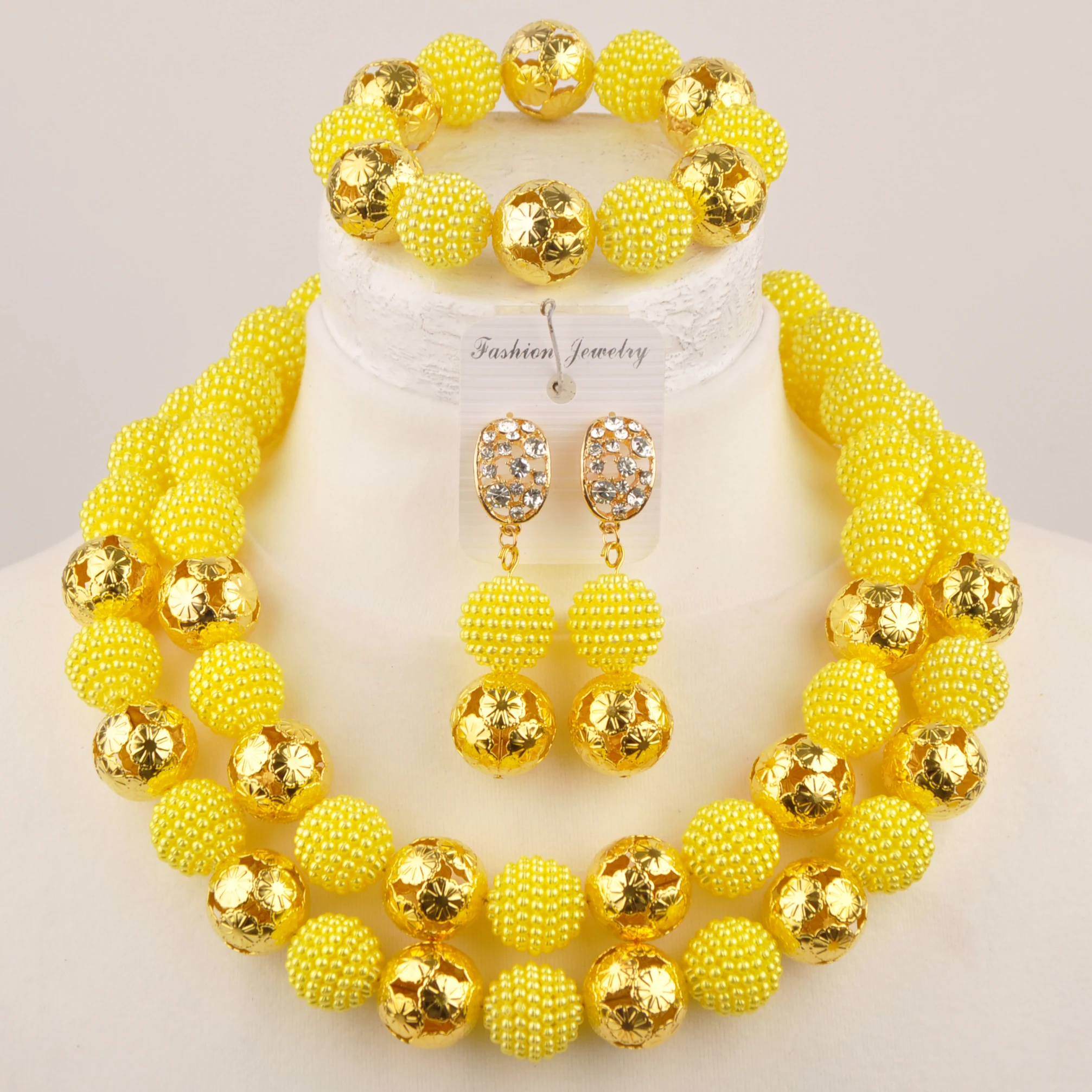 

Laanc Yellow Necklace Jewellery Nigerian Wedding African jewellery collection